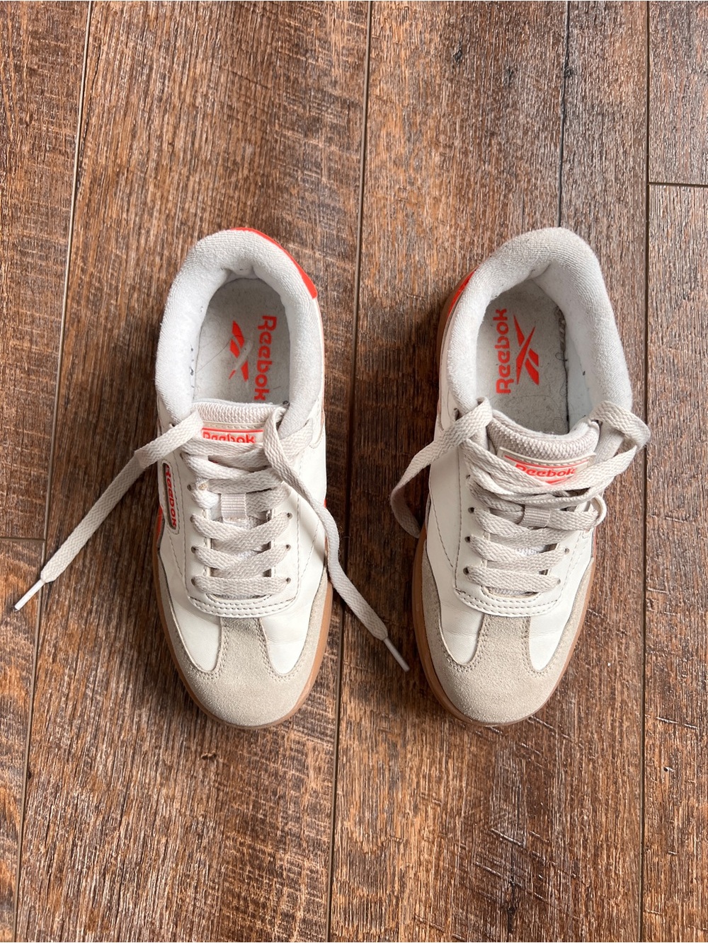 Reebok Kids Beige & Orange Classic Sneaker